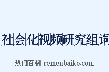社会化视频研究组词是什么意思的图片